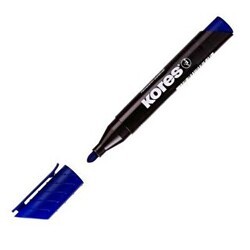 Kores Permanent Markör Yuvarlak Uçlu Mavi - Kores