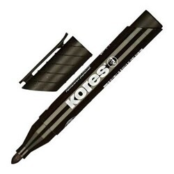 Kores Permanent Markör Yuvarlak Uçlu Siyah - Kores