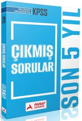 KPSS - AGS Ön Lisans - Ortaöğretim Tıpkı Basım Son 5 Yıl Çıkmış Sorular - 1