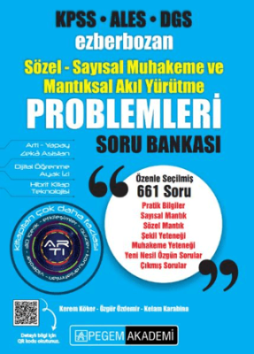 Pegem Akademi Yayıncılık KPSS ALES DGS Ezberbozan Sözel-Sayısal Muhakeme ve Mantıksal Akıl Yürütme Problemleri Soru Bankası - 1