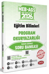 2026 MEB-AGS Eğitim Bilimleri Program Okuryazarlığı Tamamı Çözümlü Soru Bankası - Data Yayınları
