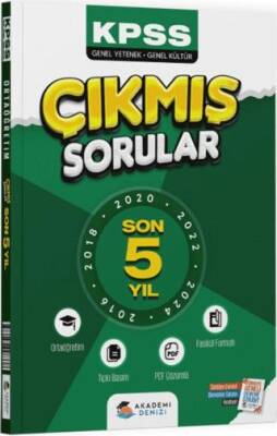 KPSS Genel Kültür Genel Yetenek Lise Son 5 Yıl Çıkmış Sorular Fasikülü - 1