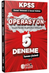 KPSS Genel Yetenek Genel Kültür Operasyon 5 Deneme Çözümlü - Eğit Akademi