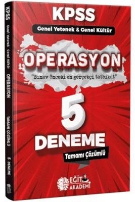 KPSS Genel Yetenek Genel Kültür Operasyon 5 Deneme Çözümlü - 1