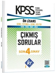 KPSS Genel Yetenek Genel Kültür Ön Lisans Son 4 Sınav Çıkmış Sorular - KR Akademi Yayınları