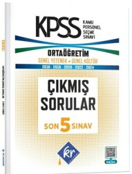 KPSS Genel Yetenek Genel Kültür Ortaöğretim Son 5 Sınav Çıkmış Sorular - KR Akademi Yayınları