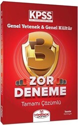 Yönerge Yayınları KPSS Genel Yetenek Genel Kültür Zor 3 Deneme Çözümlü - Yönerge Yayınları