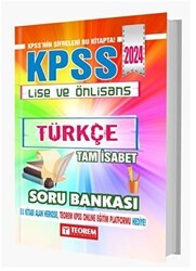 Teorem Yayıncılık KPSS Lise Ön Lisans Tam İsabet Türkçe Soru Bankası - 1