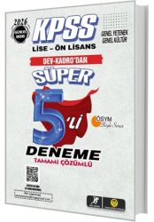 KPSS Lise-Önlisans Süper 5`li Deneme - Tasarı Eğitim Yayınları