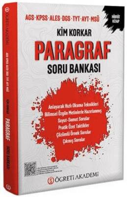 KPSS MEB-AGS ALES DGS TYT AYT MSÜ 222 Soruda Paragrafın Şifresi Soru Bankası Çözümlü - 1