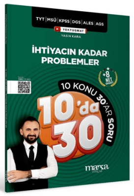 KPSS MEB-AGS YKS TYT MSÜ DGS ALES İhtiyacın Kadar Problemler Kampı 10 da 30 Soru Bankası - 1