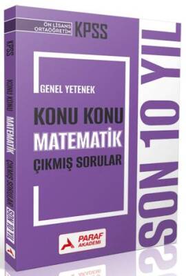 KPSS Ön Lisans Ortaöğretim Genel Yetenek Konu Konu Matematik Çıkmış Sorular Son 10 Yıl - 1