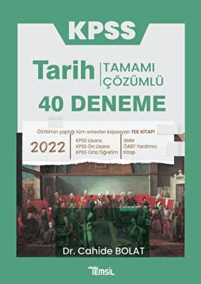 Temsil Kitap Kpss Tarih 40 Deneme Tamamı Çözümlü - 1