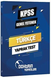 Doktrin Yayınları KPSS Türkçe Yaprak Test - Doktrin Yayınları