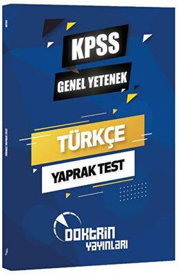 Doktrin Yayınları KPSS Türkçe Yaprak Test - 1