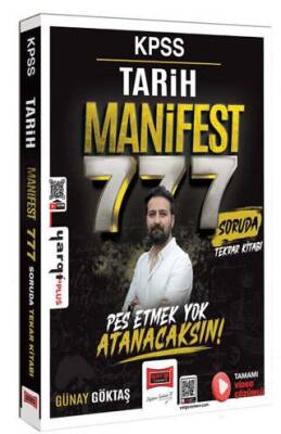 KPSS Tarih Manifest Serisi 777 Soruda Tamamı Video Çözümlü Tekrar Kitabı - 1