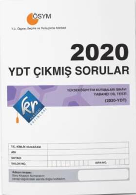 KR Akademi Yayınları 2020 YDT Çıkmış Sorular Tıpkı Basım Kitapçığı - 1