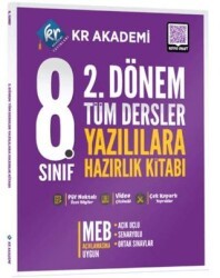 8. Sınıf 2. Dönem Tüm Dersler Yazılılara Hazırlık Kitabı - KR Akademi Yayınları