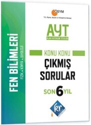 AYT Fen Bilimleri Son 6 Yıl Konu Konu Çıkmış Sorular - KR Akademi Yayınları