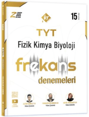KR Akademi Yayınları TYT Fizik Kimya Biyoloji FKB 15`li Frekans Denemeleri - 1