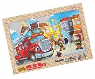 Kumtoys Ahşap Yapboz İtfaiye Küçük Boy - 1