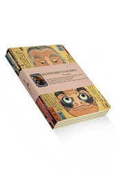 Kuniyoshi Utagawa Dörtlü Defter Seti 1 - Faces Series - Retronote