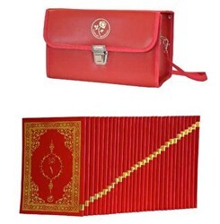 Kur`an-ı Kerim Hatim Seti Ciltli-Bordo - Fazilet Neşriyat