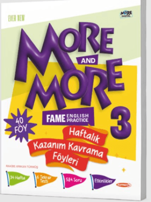 Kurmay Yayınları 3. Sınıf More More Haftalık Kazanım Kavrama Föyleri 44 Föy - 1