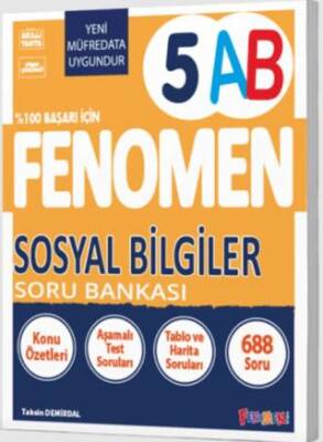 Fenomen Kitap Fenomen 5 Sosyal Bilgiler A-B Soru Bankası - 1