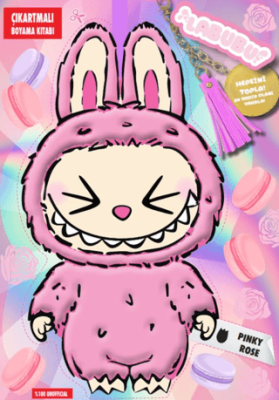 Labubu Pinky Rose Çılgın Koleksiyon – Çıkartmalı Boyama Kitabı - 1