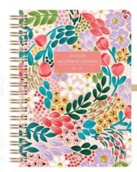 Le Color Akademik Ajanda Spiralli 24-25 Botanical Pembe - Le Color