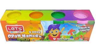 Lets 4 Renk Neon Oyun Hamuru 460 Gr - L8440N - 1