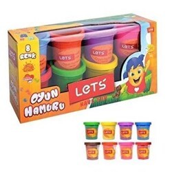 Lets 8 Renk Oyun Hamuru 800 Gr - L8348 - Lets