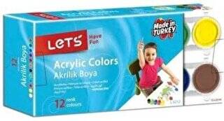 LETS Akrilik Boya Ana Renkler 25 ml 12 Renk - 1