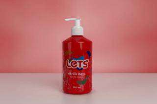 Let’s Akrilik Boya Kırmızı 500 ml - 1