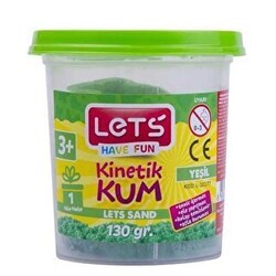 Lets Kinetik Kum 130 Gr Yeşil Plastik Kutu L10177 - Lets