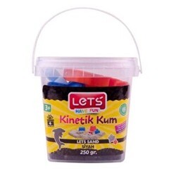Lets Kinetik Kum 250 Gr Siyah Plastik Kutu L10190 - Lets