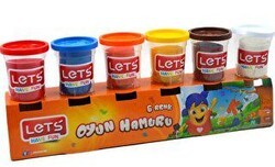 LETS 6 Renk Oyun Hamuru 336 g - Lets