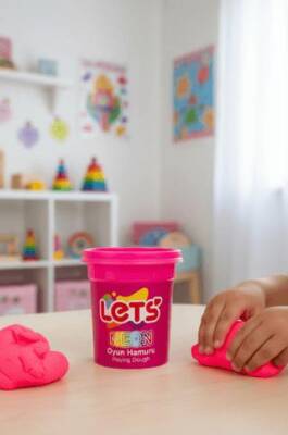 Let`s Neon Oyun Hamuru Pembe 110g - 1