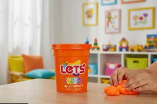 Let`s Neon Oyun Hamuru Turuncu 110g - 1