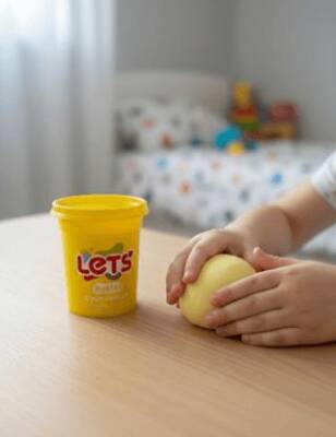 Let`s Pastel Oyun Hamuru Sarı 110g - 1