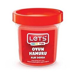 LETS Tek Renk Oyun Hamuru Kırmızı 110 g - Lets