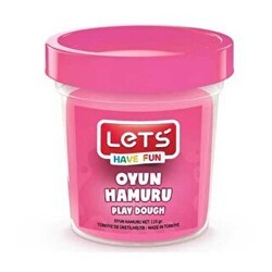 LETS Tek Renk Oyun Hamuru Pembe 110 g - Lets
