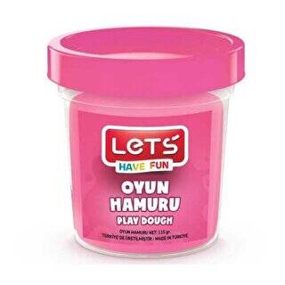LETS Tek Renk Oyun Hamuru Pembe 110 g - 1
