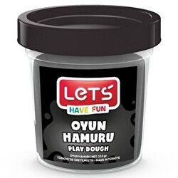 LETS Tek Renk Oyun Hamuru Siyah 110 g - Lets