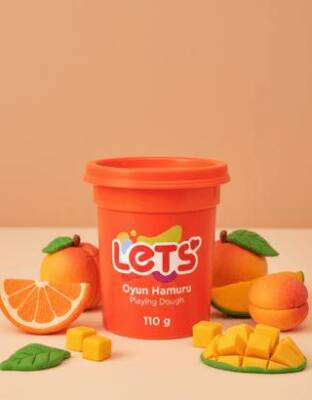 Let`s Oyun Hamuru Turuncu 110g - 1