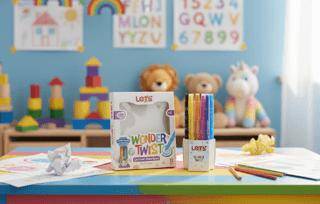 Let’s Wonder Twist Çevirmeli Mum Boya 12 Renk - 1