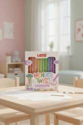 Let’s Wonder Twist Pastel Çevirmeli Mum Boya 12 Renk - Lets