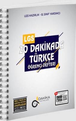 LGS 20 Dakikada Türkçe Öğrenci Defteri - 1