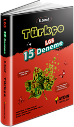 Aydın Yayınları LGS 8. Sınıf Türkçe 15 Deneme - Aydın Yayınları